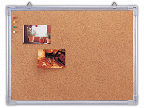 Доска информационная пробковая, 60х90 см, алюминиевая рамка, арт. IWB-403